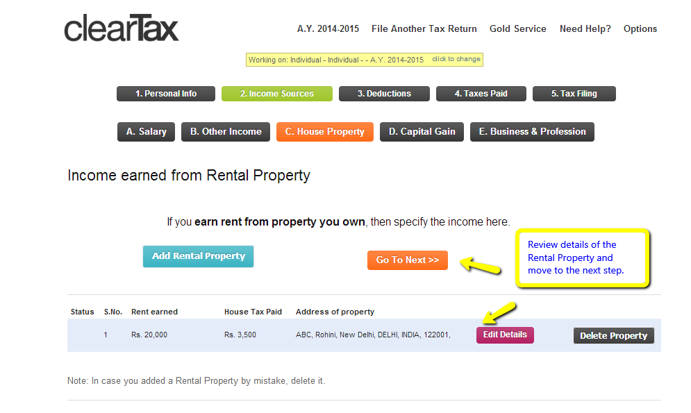 How to EFile ITR 1 (SAHAJ) with Rental