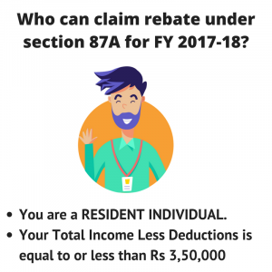 Section 87a Tax Rebate For Fy 2017 18 For Fy 2016 17 Section 87a Tax Rebate For Fy 2017 18 For Fy 2016 17