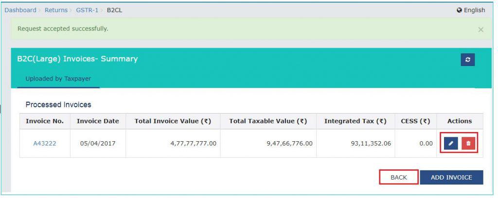 total invoice